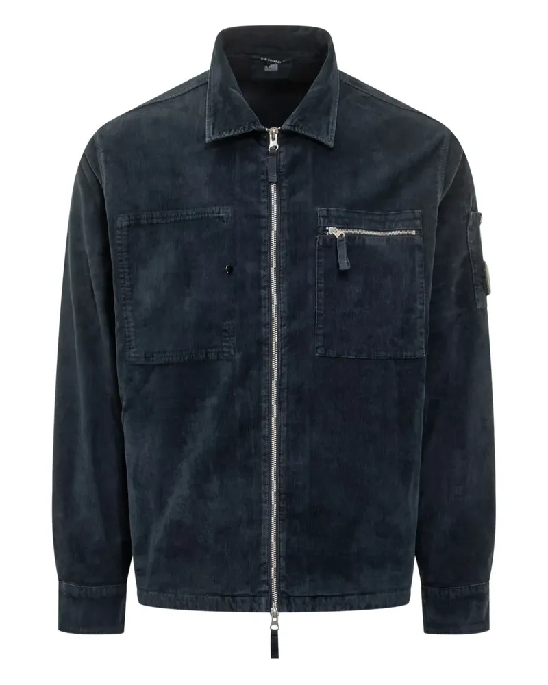C.P. Company Cordjacke mit Reißverschluss - Schwarz Schwarz