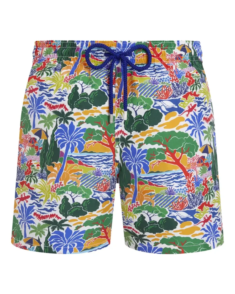 Vilebrequin Seaside Life Badeshorts - Weiß Weiß