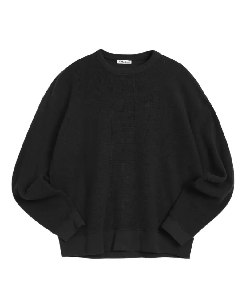 YMC Versatile crew-neck waffle sweatshirt - Schwarz Schwarz