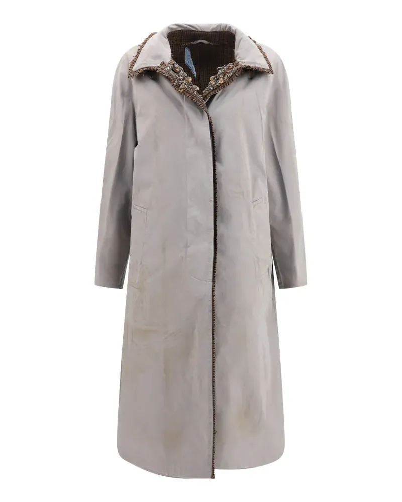 Prada reversible single-breasted coat - Grau Grau