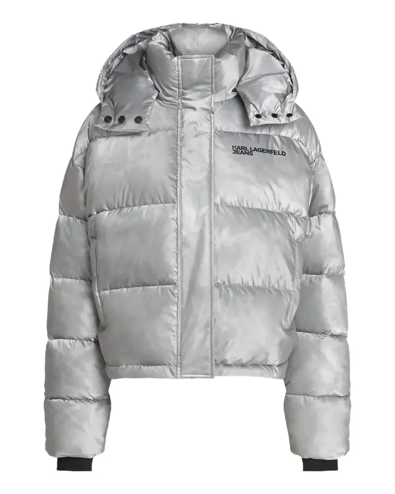 Karl Lagerfeld Steppjacke im Metallic-Look - Silber Silber