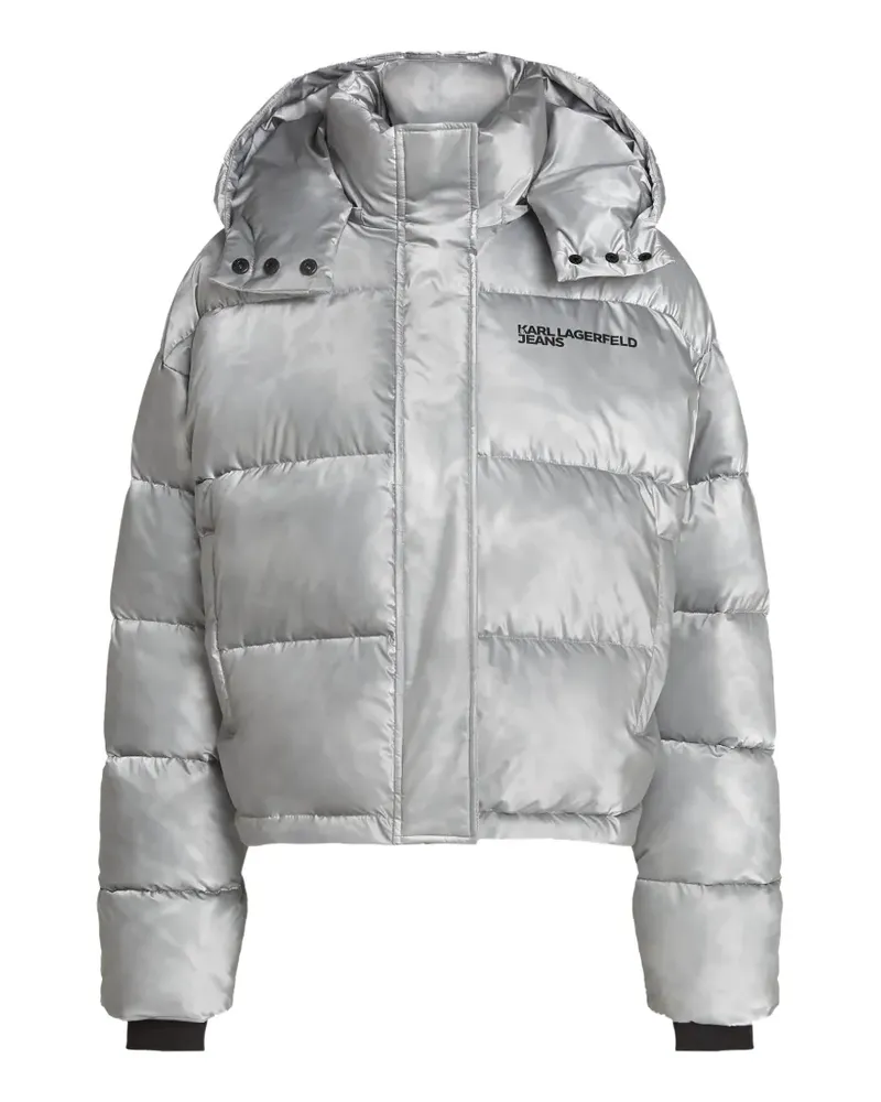 Karl Lagerfeld Steppjacke im Metallic-Look - Silber Silber