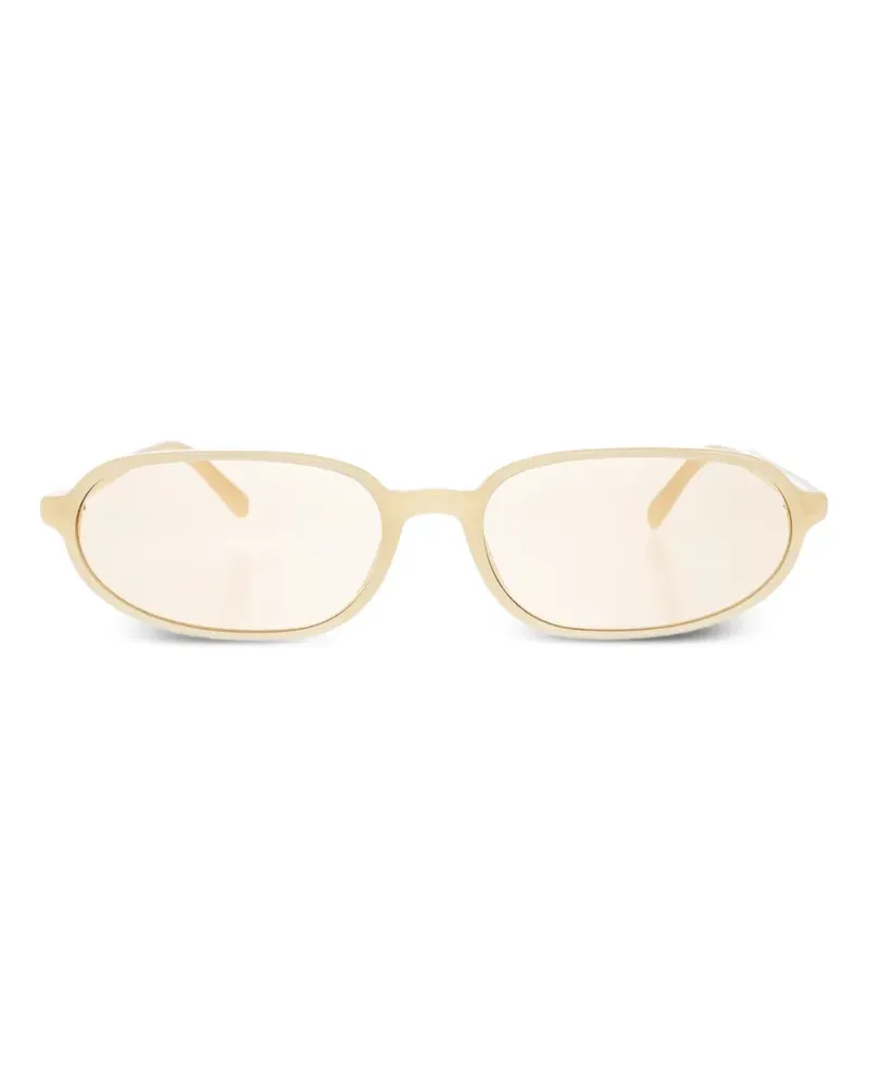 Jacquemus Sonnenbrille mit ovalem Gestell - Gold Gold