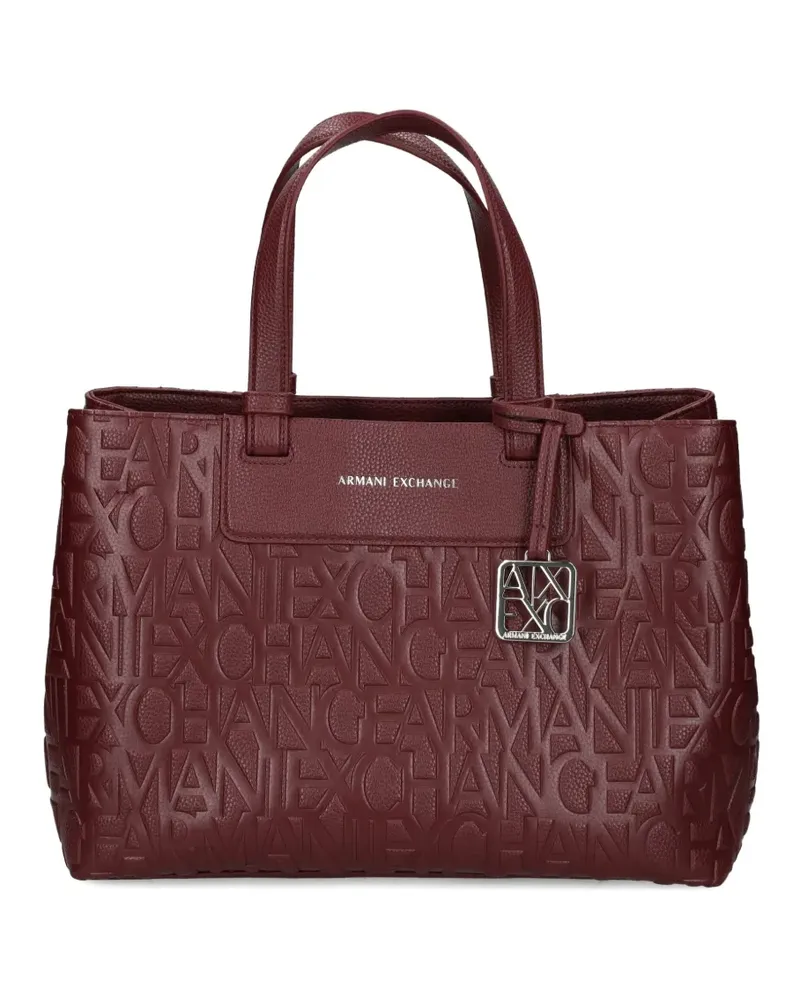 Armani Exchange Shopper mit Logo-Anhänger - Rot Rot