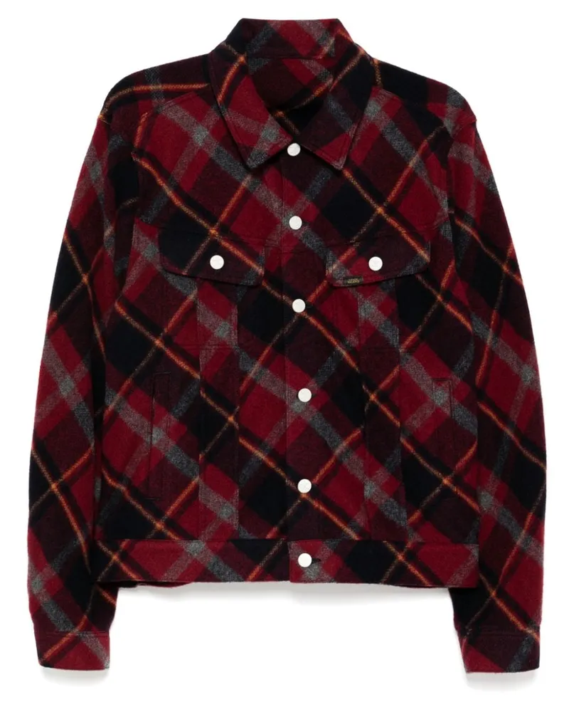 Undercover Hemdjacke mit Logo-Patch - Rot Rot