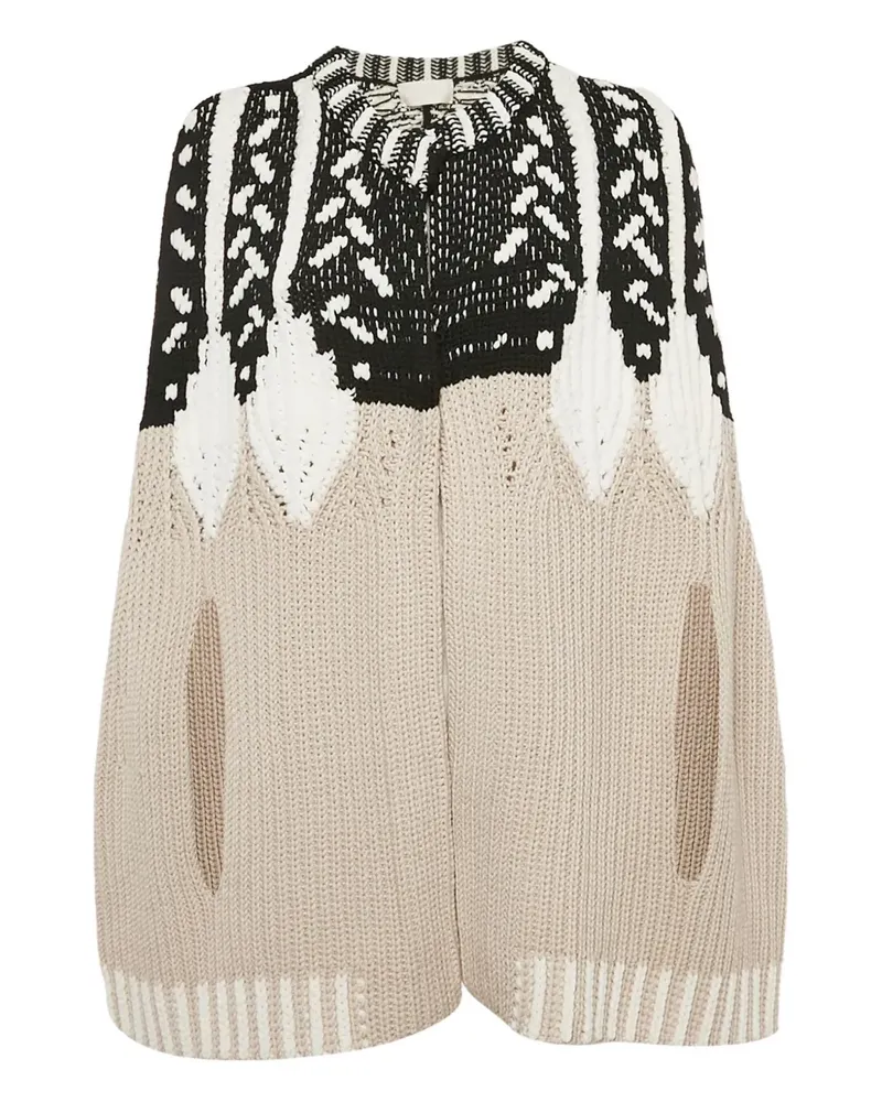 Peter Pilotto Poncho aus Wollgemisch - Nude Nude