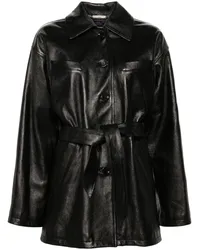 Dolce & Gabbana Klassische Lederjacke Schwarz