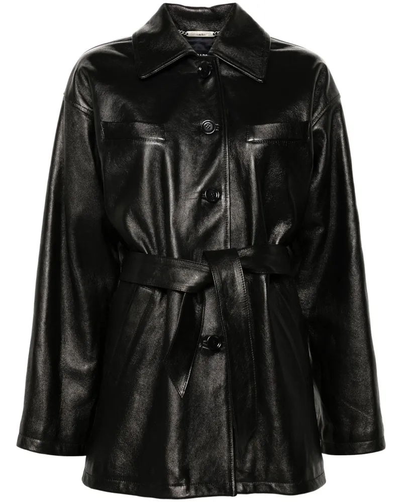 Dolce & Gabbana Klassische Lederjacke - Schwarz Schwarz