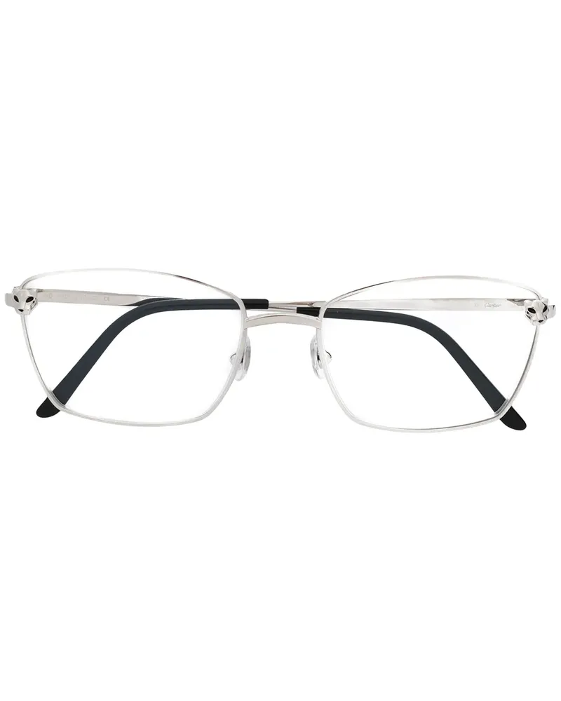 Cartier Panthère' Brille mit eckigem Gestell - Silber Silber