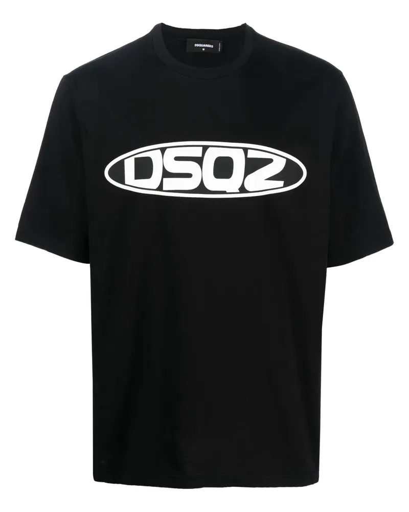 Dsquared2 T-Shirt mit Logo-Print - Schwarz Schwarz