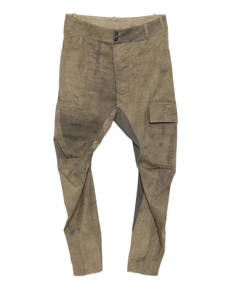 Masnada Hose im Patchwork-Look - Braun Braun