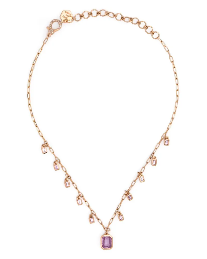 SHAY 18kt Rotgold-Choker mit rosa Saphir Gold