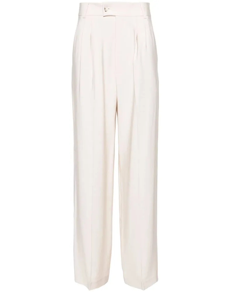 Patrizia Pepe Halbhohe Straight-Leg-Hose - Nude Nude