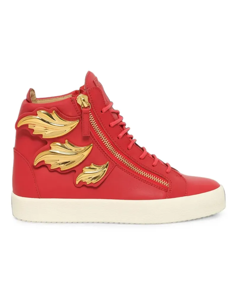 Giuseppe Zanotti Birel/Vague Fiamma leaf-embellished sneakers - Rot Rot
