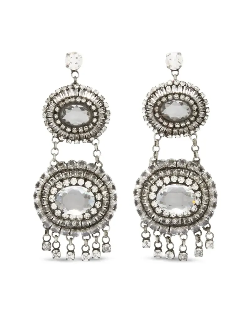 Ermanno Scervino Chandelier-Ohrringe mit Kristallen - Silber Silber