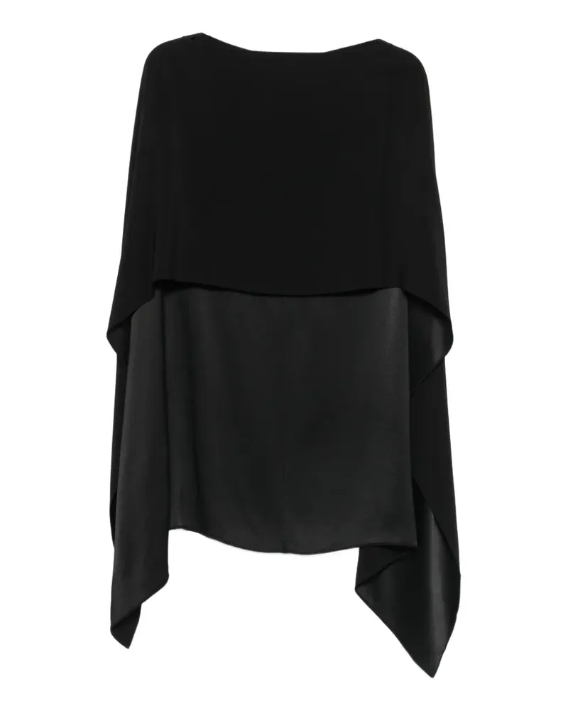 Alberta Ferretti Asymmetrisches Cape - Schwarz Schwarz