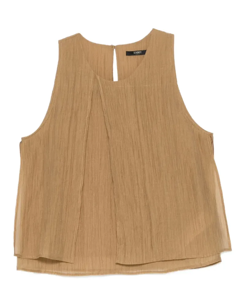 Seventy textured sleeveless top - Nude Nude