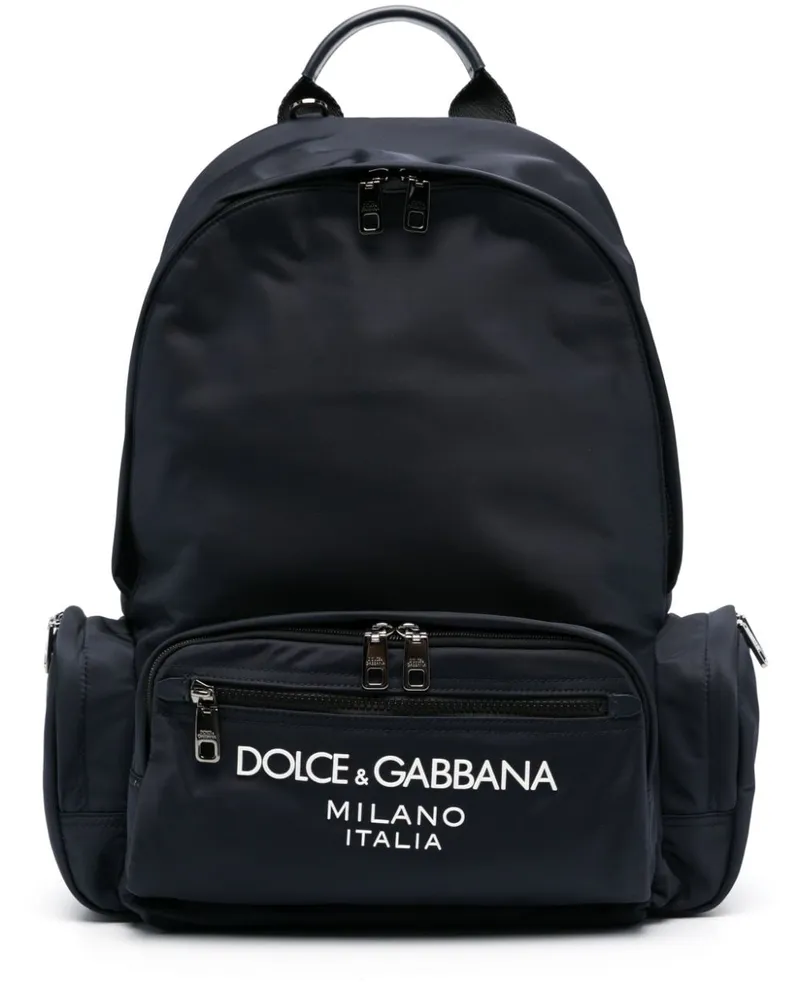 Dolce & Gabbana Rucksack mit Logo - Schwarz Schwarz
