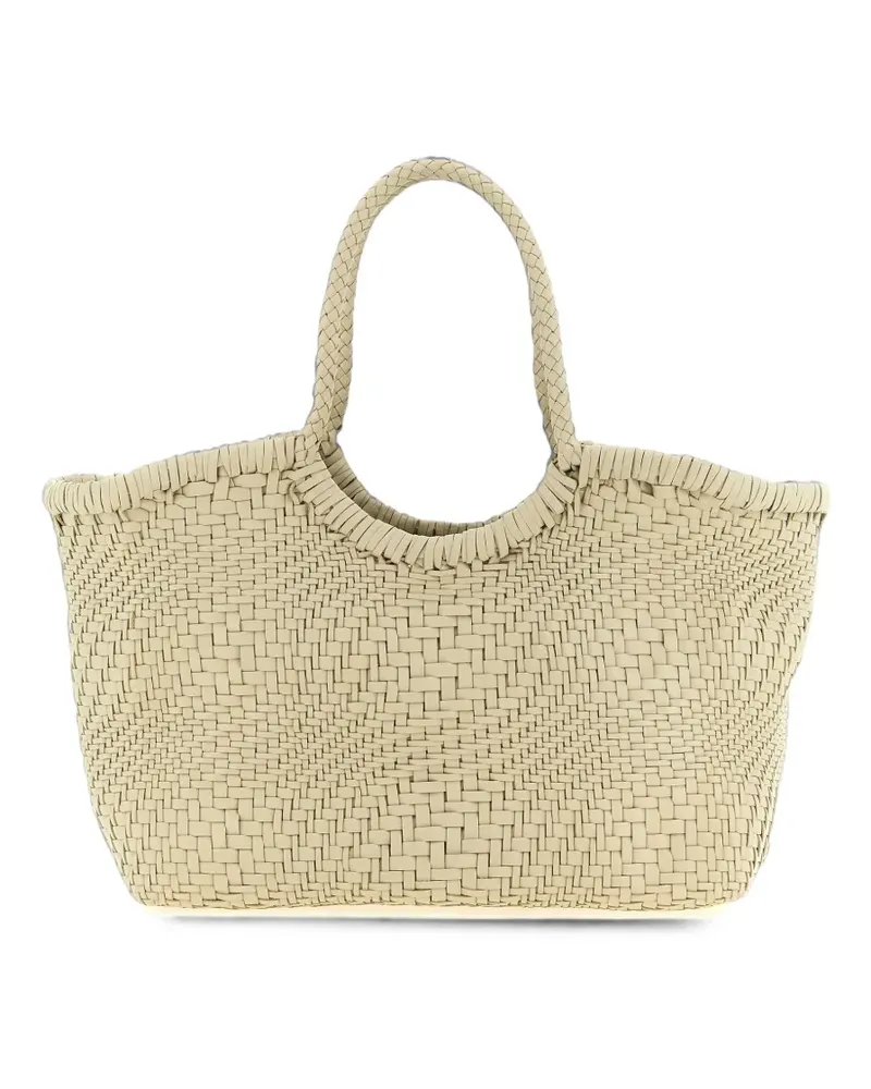 Dragon Diffusion Nantucket Optical leather tote bag - Nude Nude
