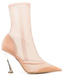 Thierry Mugler Semi-transparente Stiefeletten, 100mm Nude