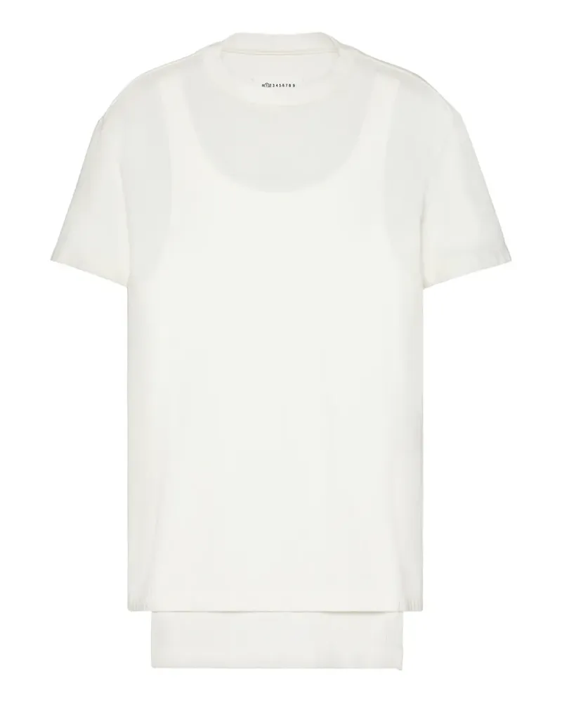 Maison Margiela T-Shirt im Layering-Look - Weiß Weiß
