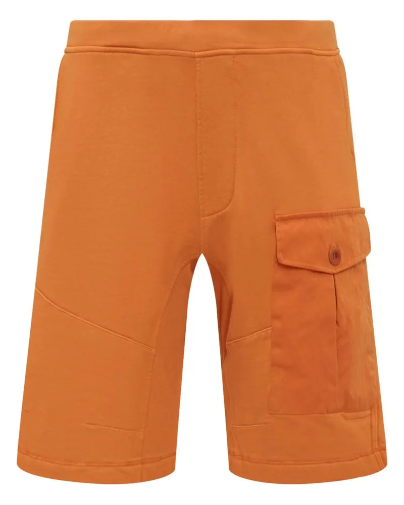 Ten c Stückgefärbte Fleece-Shorts - Orange Orange