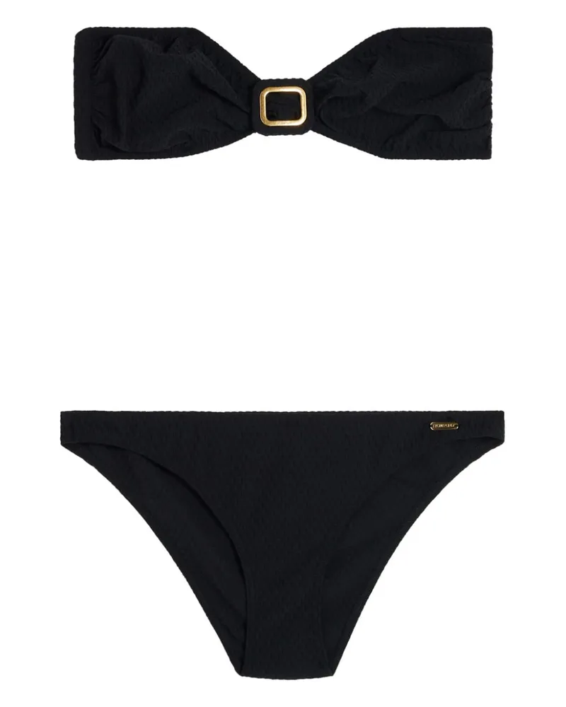 Tom Ford Texturierter Bandeau-Bikini - Schwarz Schwarz
