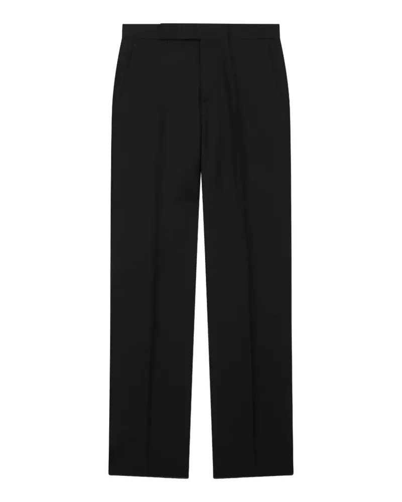 LARDINI Flache Hose aus Woll-Mohär - Schwarz Schwarz