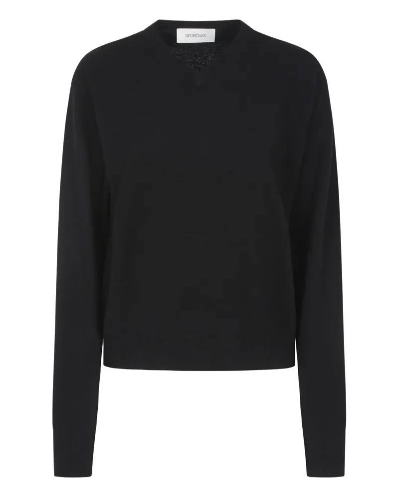 SPORTMAX Pullover mit V-Ausschnitt - Schwarz Schwarz