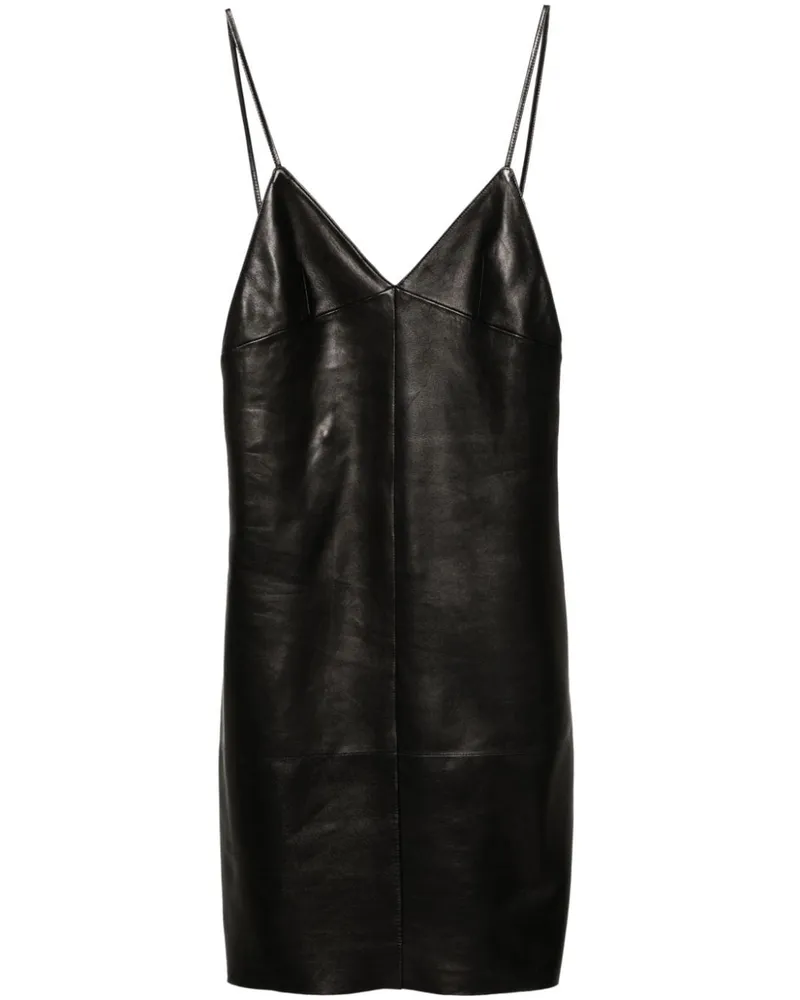 Saint Laurent Rückenfreies Spaghettikleid - Schwarz Schwarz