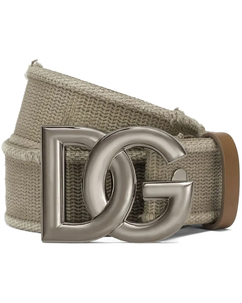 Dolce & Gabbana Gürtel mit DG-Logo - Nude Nude
