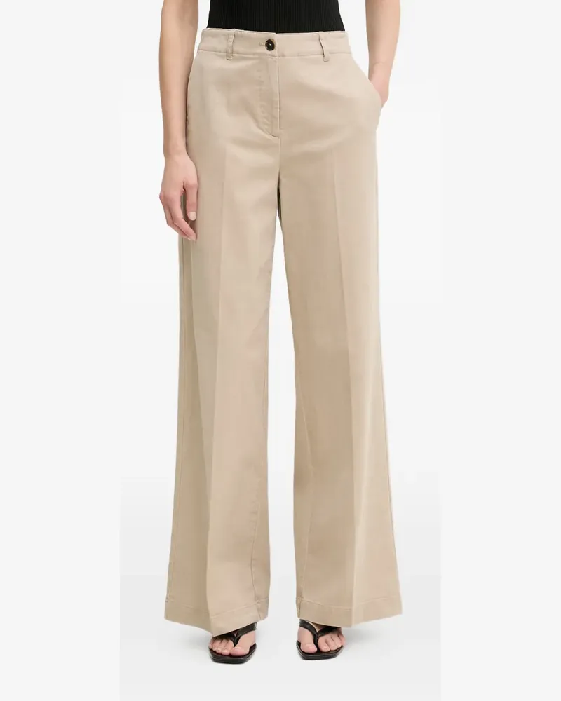 Marc O'Polo pressed-crease wide-leg trousers - Nude Nude