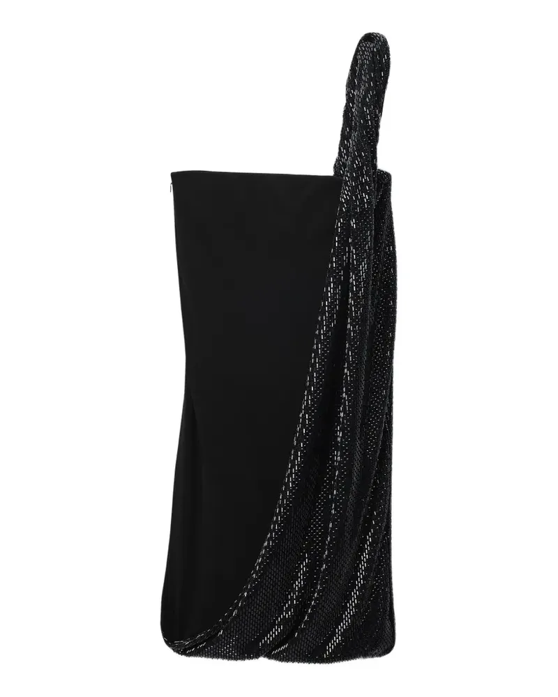 Alexander Wang crystal twist asymmetric strapless dress - Schwarz Schwarz