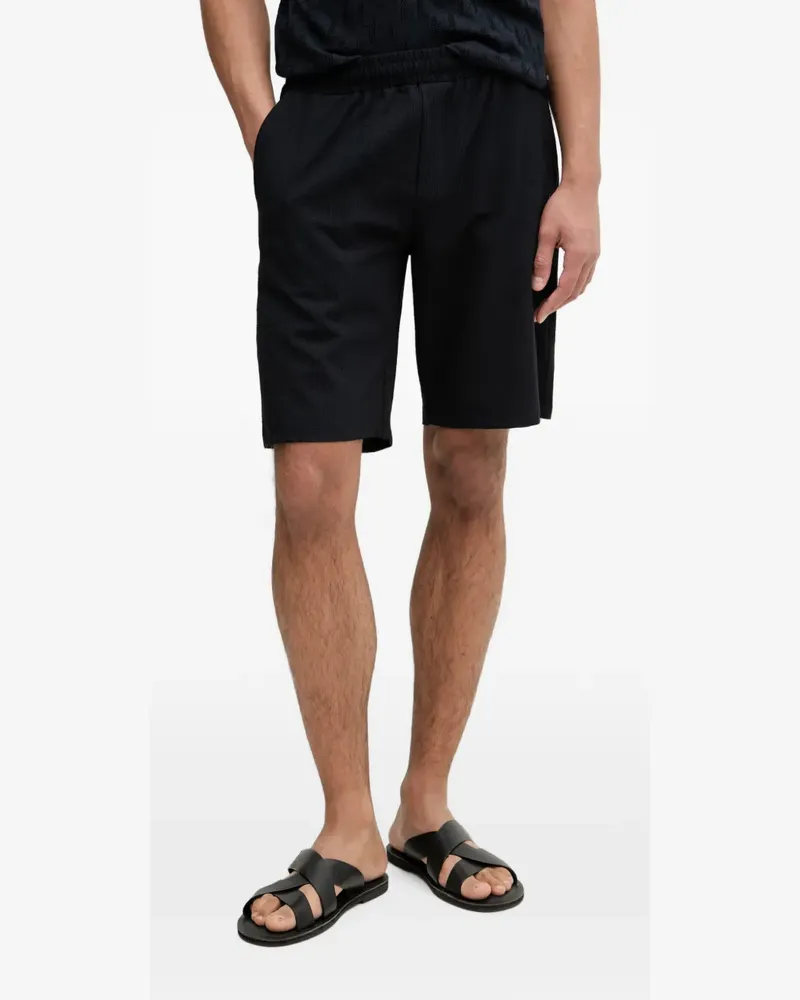 Karl Lagerfeld textured elasticated-waist shorts - Schwarz Schwarz