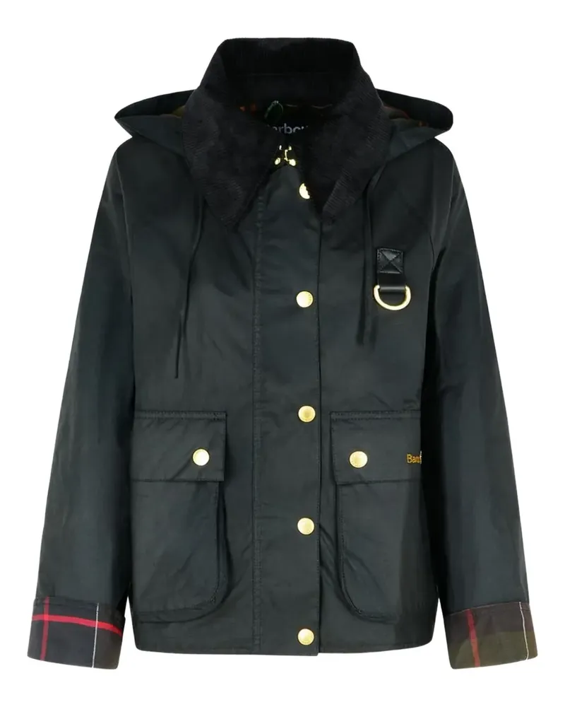 Barbour Gewachste Kapuzenjacke - Grün Grün
