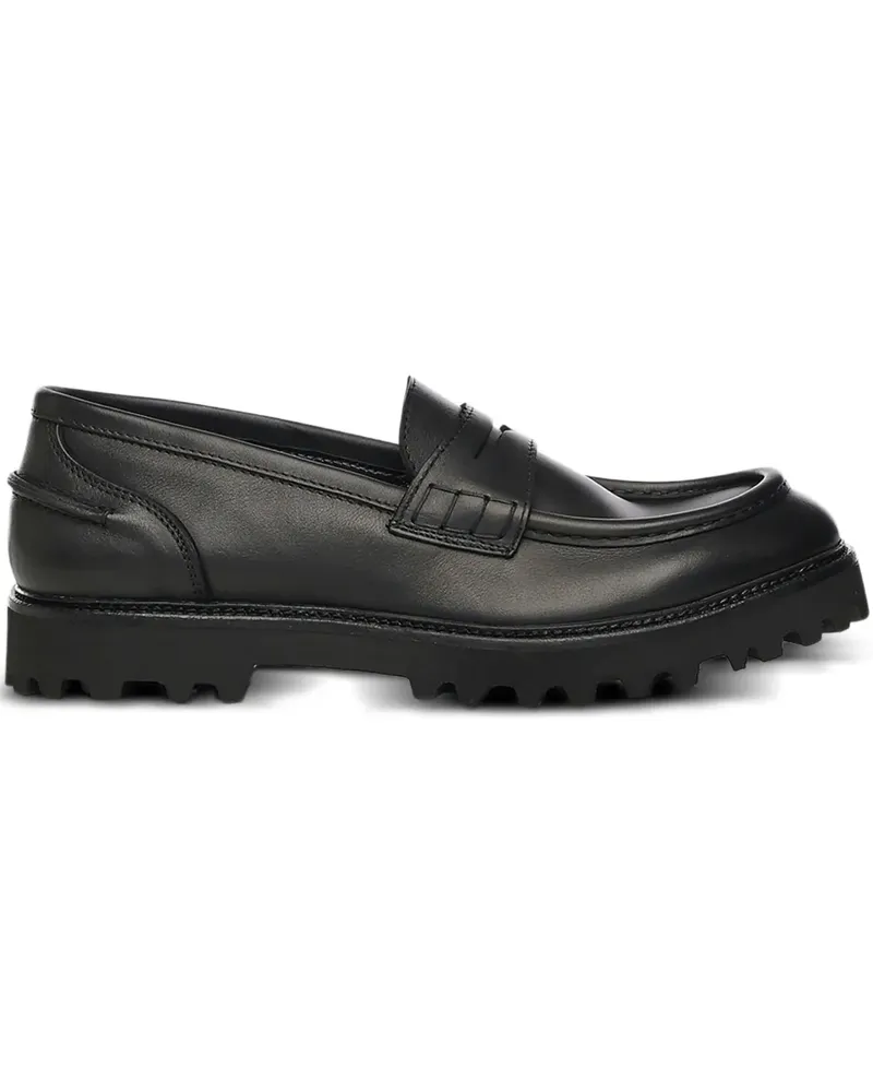Giuliano Galiano Kobra Loafer mit Profilsohle - Schwarz Schwarz