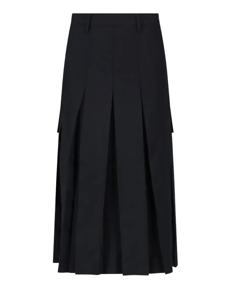 Maison Margiela pleated midi skirt - Schwarz Schwarz