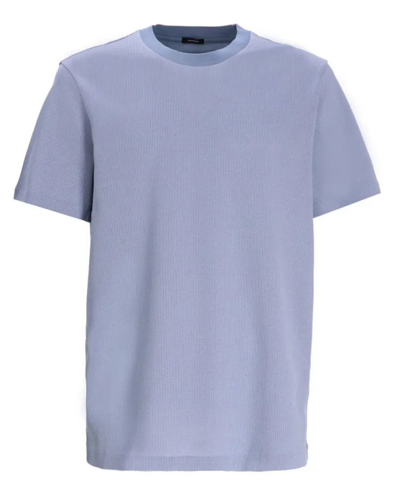 HUGO BOSS T-Shirt aus geripptem Strick - Blau Blau