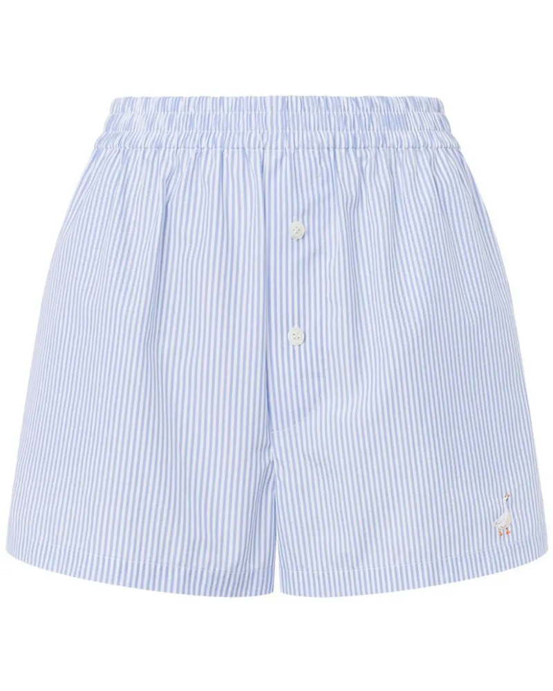 Moschino Gestreifte Shorts - Blau Blau