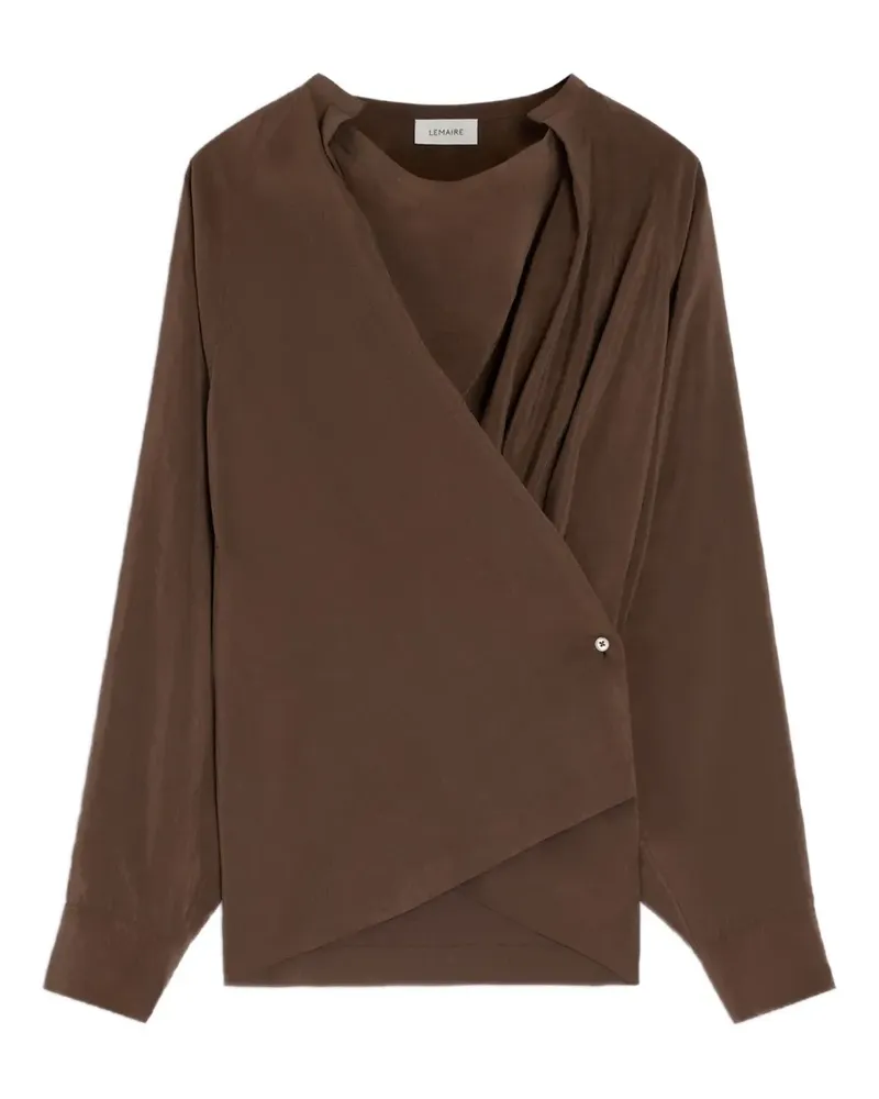 Christophe Lemaire Bluse mit verdrehten Falten - Braun Braun