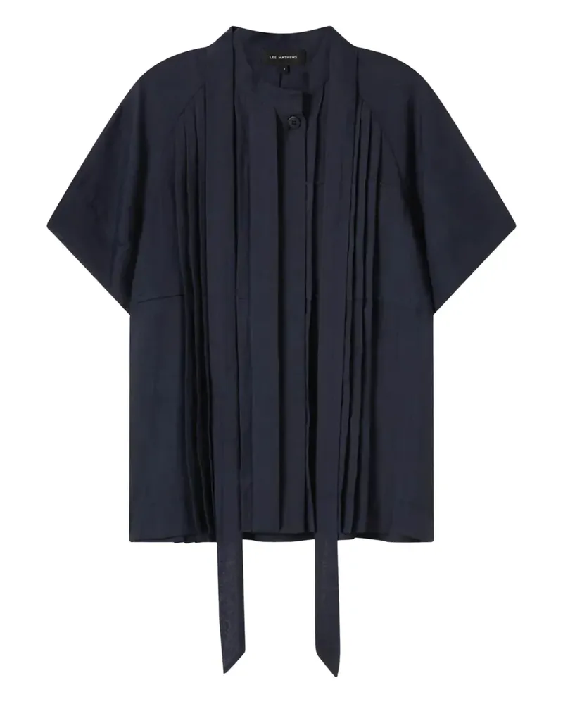 Lee Mathews Anita Hemd mit Falten - Blau Blau
