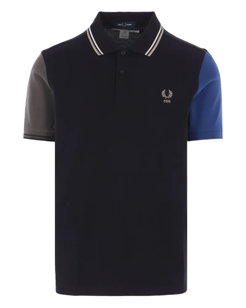Comme des Garçons Poloshirt in Colour-Block-Optik - Schwarz Schwarz
