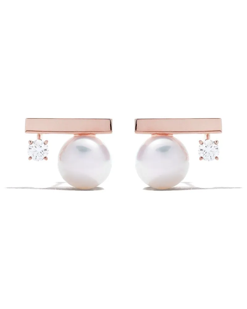 TASAKI 18kt 'Danger Collection Line' Rotgoldohrringe Gold