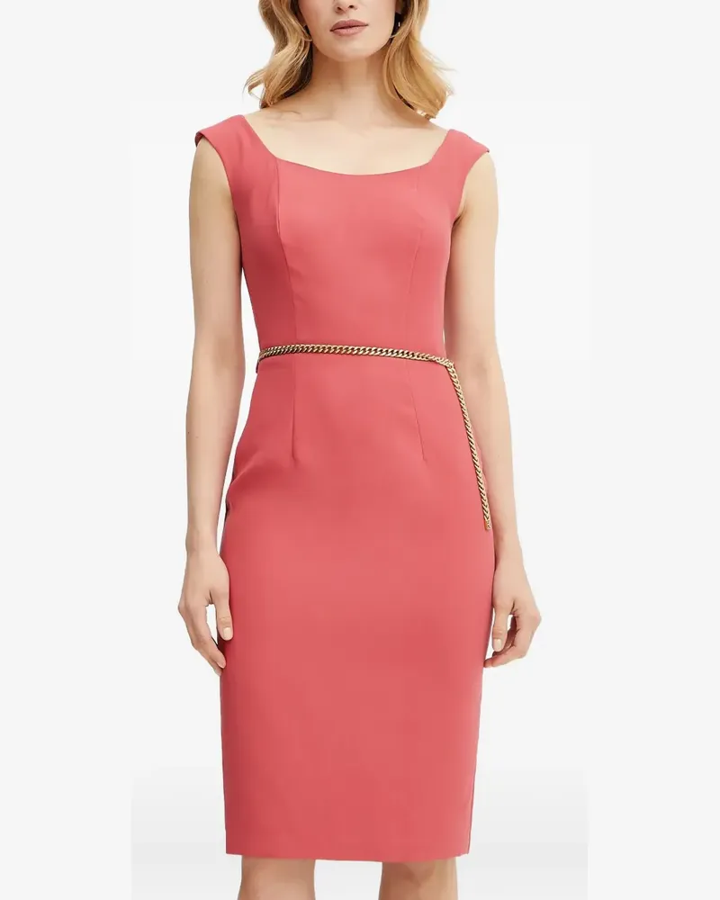 MARCIANO Los Angeles Vittoria square-neck chain midi dress - Rosa Rosa