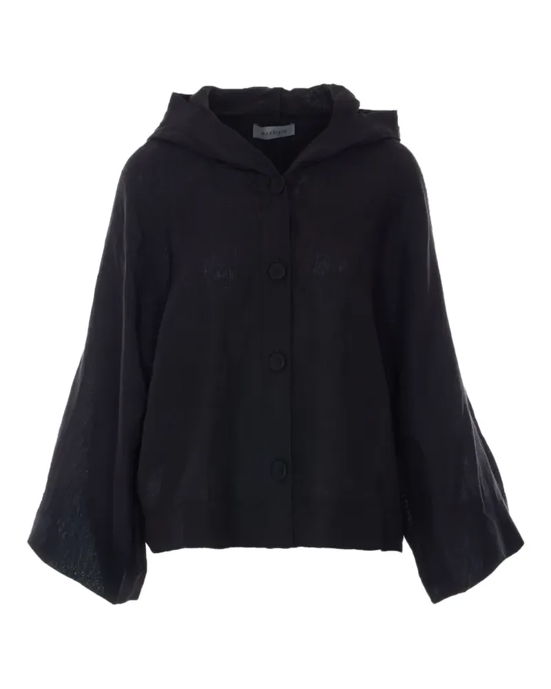 Maurizio Pecoraro button-fastening hooded jacket - Schwarz Schwarz