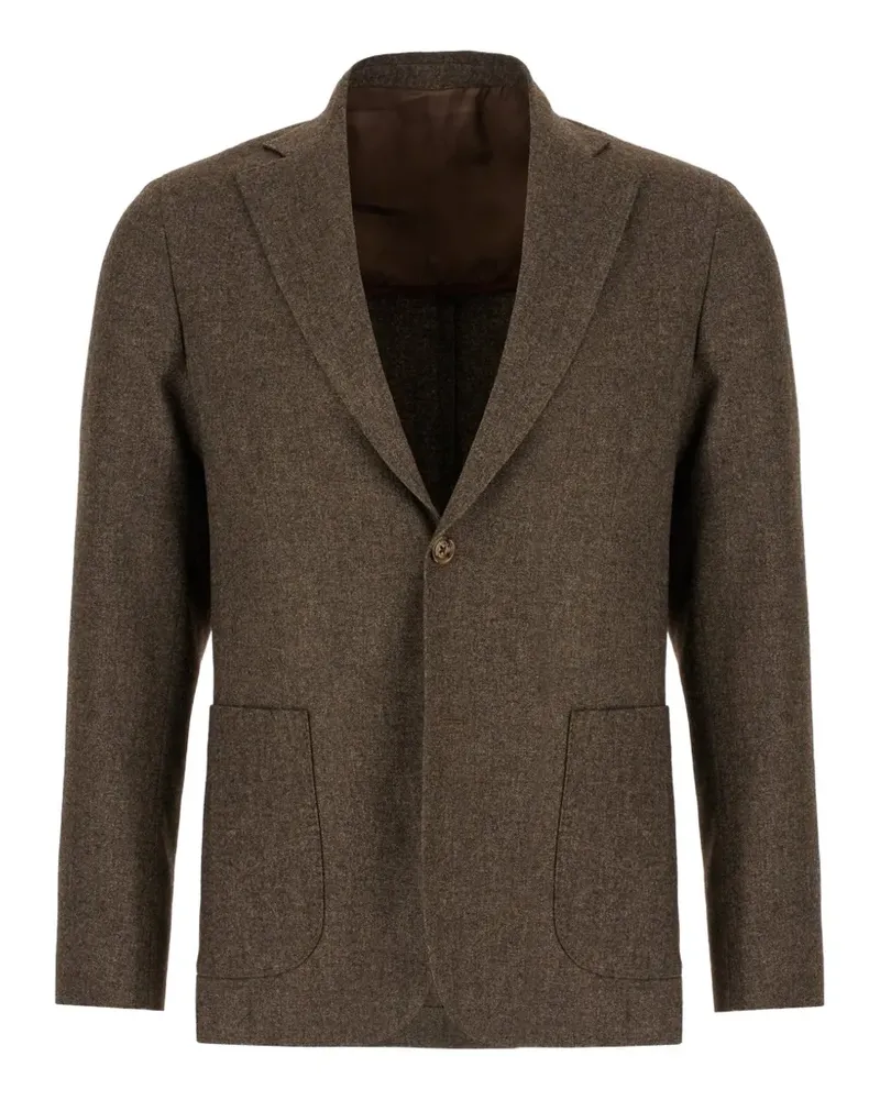 BARBA Meliertes Sakko aus Wolle - Braun Braun
