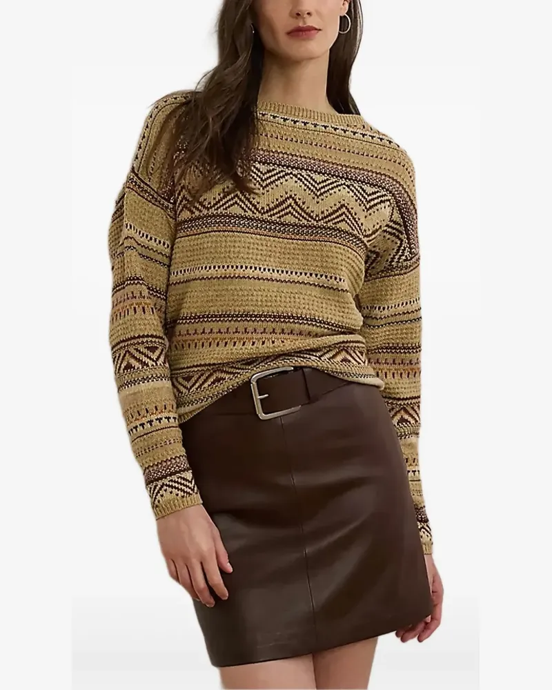 Ralph Lauren Pullover mit U-Ausschnitt - Nude Nude