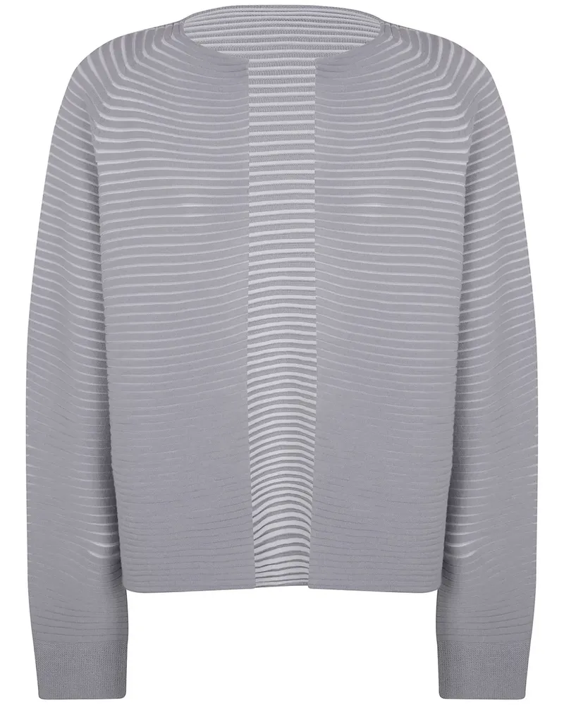 Issey Miyake Gestrickter Circle Pullover - Grau Grau