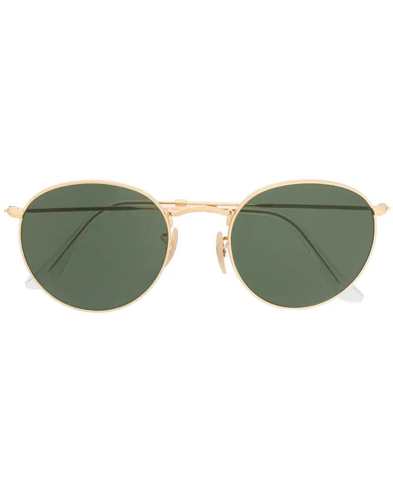 Ray Ban Sonnenbrille mit rundem Gestell - Gold Gold