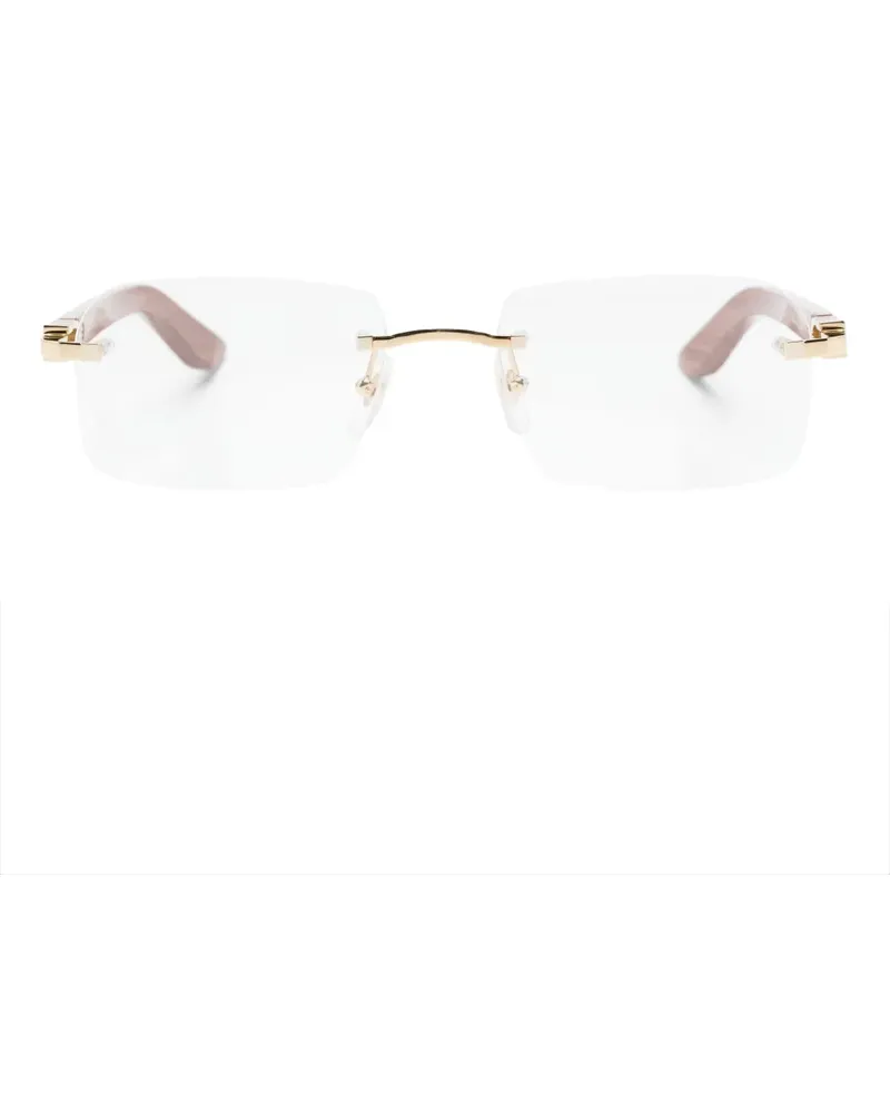Cartier Brille mit eckigem Gestell - Braun Braun